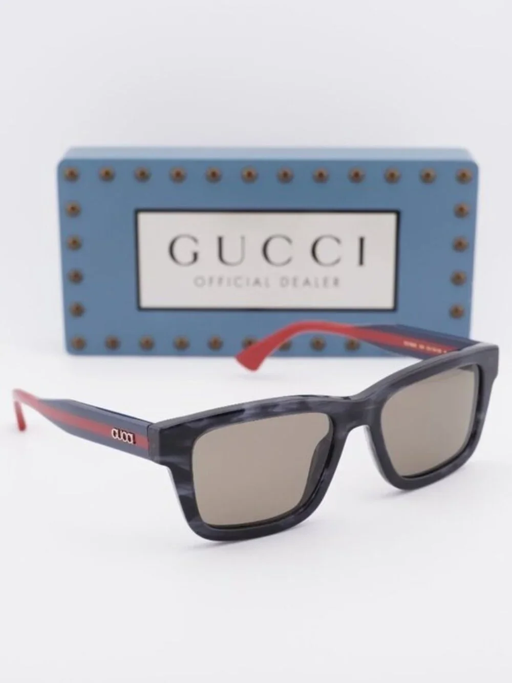 Gucci GG1869S 004 Square Sunglasses - Grey Havana / Brown